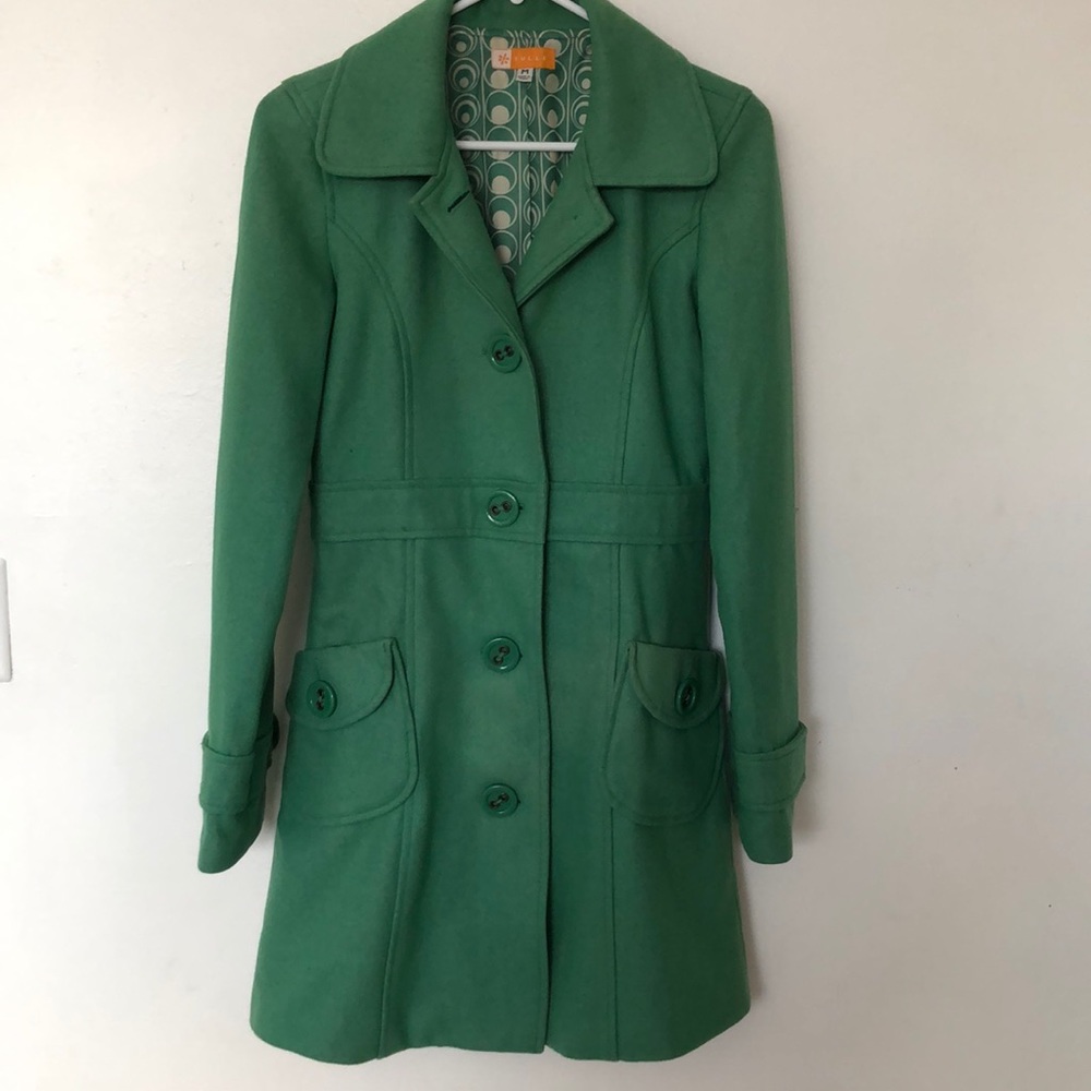 Anthropologie Tulle Wool Peacoat